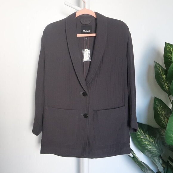 NEW Madewell Grey Lightspun Dorset Single Breasted Slouchy Blazer Size XS - Picture 6 of 13